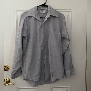 Classic Blue Striped Men's Shirt